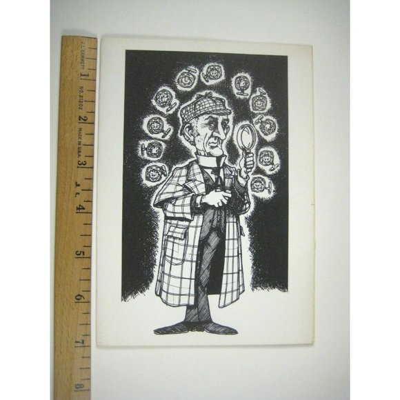 Sherlock Holmes Limited Edition Card Adventure Eleven Cuff Buttons 1995 Pudim - Picture 2 of 7